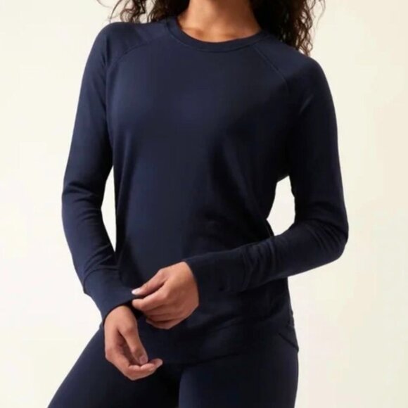 Athleta Mindset Sweater Sz ST Navy - Picture 1 of 10